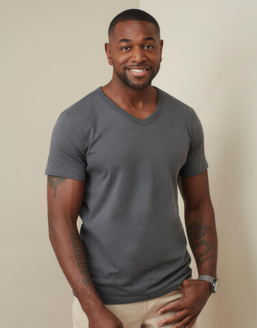 Stedman Ben V-Neck, Slate Grey, L bedrucken, Art.-Nr. 149051225