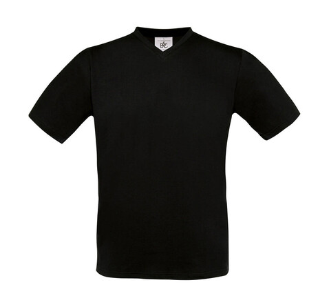 B &amp; C Exact V-neck T-Shirt, Black, L bedrucken, Art.-Nr. 149421015