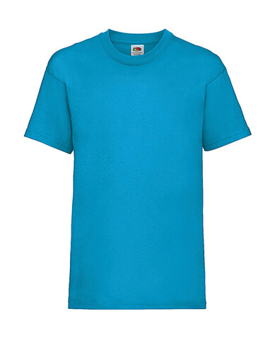 Fruit of the Loom Kids Valueweight T, Azure Blue, 128 (7-8) bedrucken, Art.-Nr. 158013105