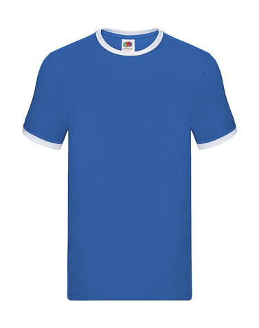 Fruit of the Loom Ringer T, Royal/White, L bedrucken, Art.-Nr. 161013535