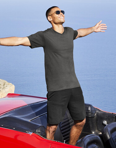 Fruit of the Loom Valueweight V-Neck-Tee, Deep Navy, L bedrucken, Art.-Nr. 164012025