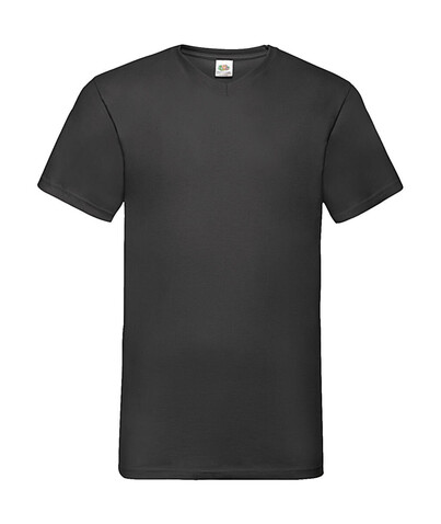 Fruit of the Loom Valueweight V-Neck-Tee, Black, 3XL bedrucken, Art.-Nr. 164011018