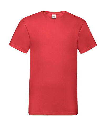Fruit of the Loom Valueweight V-Neck-Tee, Red, XL bedrucken, Art.-Nr. 164014006