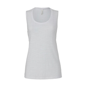 Bella Flowy Scoop Muscle Tank Top, White Marble, L bedrucken, Art.-Nr. 167060025