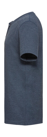Russell Europe Men`s Henley HD T, Bright Navy Marl, XS bedrucken, Art.-Nr. 168002042