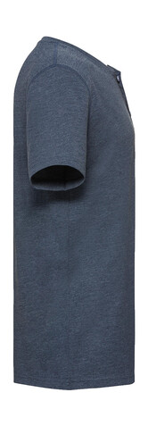 Russell Europe Men`s Henley HD T, Bright Navy Marl, XS bedrucken, Art.-Nr. 168002042