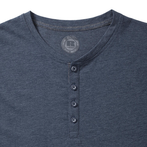 Russell Europe Men`s Henley HD T, White, XS bedrucken, Art.-Nr. 168000002
