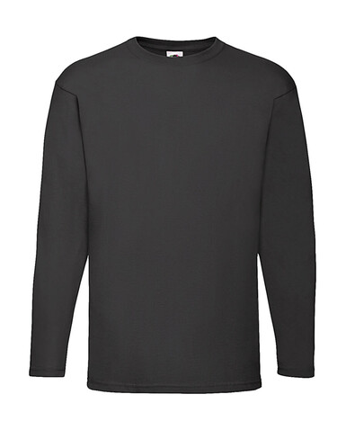Fruit of the Loom Valueweight LS T, Black, XL bedrucken, Art.-Nr. 170011016