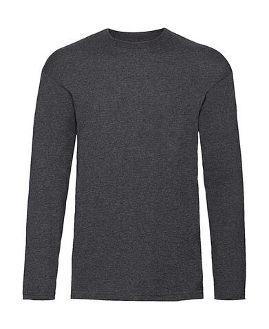 Fruit of the Loom Valueweight LS T, Dark Heather Grey, 2XL bedrucken, Art.-Nr. 170011267