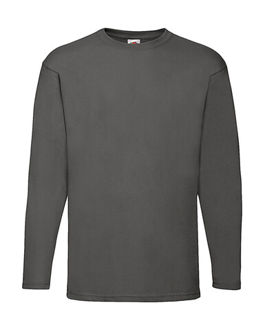 Fruit of the Loom Valueweight LS T, Light Graphite, XL bedrucken, Art.-Nr. 170011356