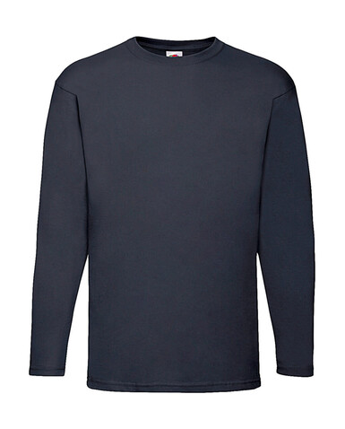 Fruit of the Loom Valueweight LS T, Deep Navy, M bedrucken, Art.-Nr. 170012024