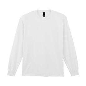Gildan Ultra Cotton Adult T-Shirt LS, White, S bedrucken, Art.-Nr. 171090003