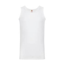 Fruit of the Loom Valueweight Athletic Vest, White, S bedrucken, Art.-Nr. 173010003