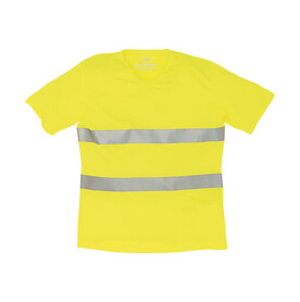 Yoko Fluo Super Light V-Neck T-Shirt, Fluo Yellow, S bedrucken, Art.-Nr. 178776053