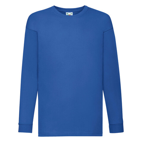 Fruit of the Loom Kids` Valueweight Long Sleeve T, Royal, 128 (7-8) bedrucken, Art.-Nr. 185013005 Fruit of the Loom Kids` Valueweight Long Sleeve T, Royal, 128 (7-8) bedrucken, Art.-Nr. 185013005