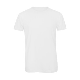 B &amp;amp; C Triblend/men T-Shirt, White, S bedrucken, Art.-Nr. 186420003