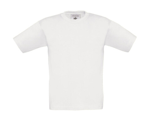 B &amp; C Exact 190/kids T-Shirt, White, 3/4 (98/104) bedrucken, Art.-Nr. 188420003