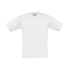 B &amp;amp; C Exact 190/kids T-Shirt, White, 3/4 (98/104) bedrucken, Art.-Nr. 188420003