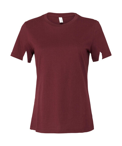 Bella Women`s Relaxed Jersey Short Sleeve Tee, Maroon, M bedrucken, Art.-Nr. 194064454