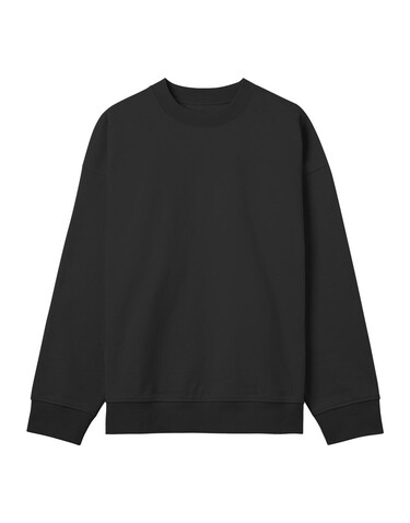 True Blanks Mens Boxy Sweatshirt, Off Black, S bedrucken, Art.-Nr. 200411023