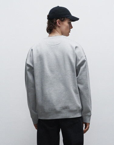 True Blanks Mens Boxy Sweatshirt, Off Black, S bedrucken, Art.-Nr. 200411023