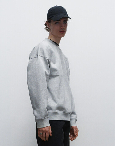 True Blanks Mens Boxy Sweatshirt, Off Black, S bedrucken, Art.-Nr. 200411023