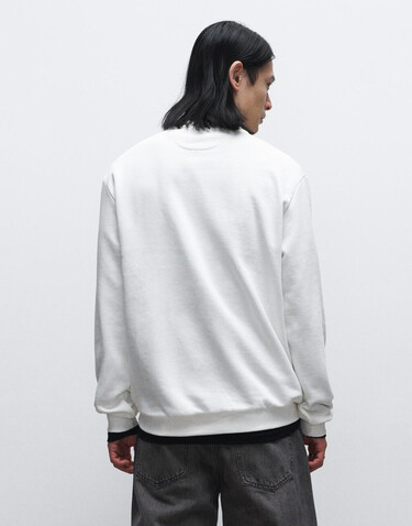 True Blanks Mens Regular Sweatshirt, Off White, XS bedrucken, Art.-Nr. 201410012
