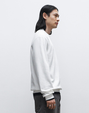True Blanks Mens Regular Sweatshirt, Off White, XS bedrucken, Art.-Nr. 201410012