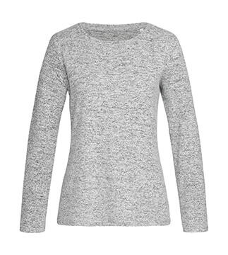 Stedman Knit Long Sleeve Women, Light Grey Melange, S bedrucken, Art.-Nr. 202051213 Stedman Knit Long Sleeve Women, Light Grey Melange, S bedrucken, Art.-Nr. 202051213
