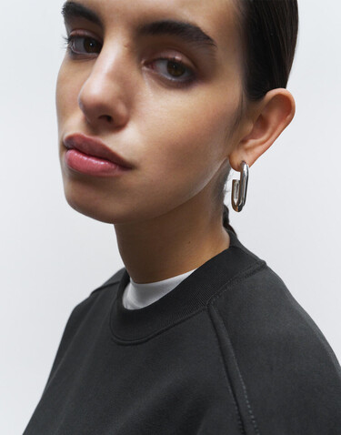 True Blanks Womens Oversized Sweatshirt, Off Black, XS bedrucken, Art.-Nr. 202411022