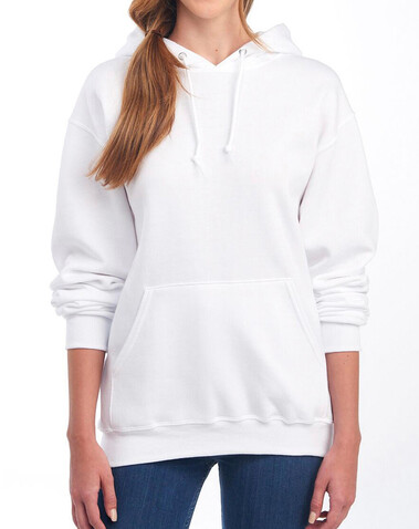 Jerzees NuBlend Hooded Sweatshirt, White, S bedrucken, Art.-Nr. 206370002