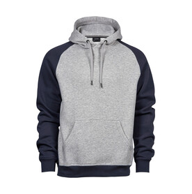 Tee Jays Two-Tone Hooded Sweatshirt, Heather/Navy, S bedrucken, Art.-Nr. 206541523