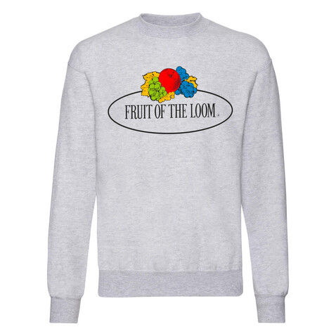 Fruit of the Loom Vintage Sweat Set In Large Logo Print, Heather Grey, 2XL bedrucken, Art.-Nr. 208011237