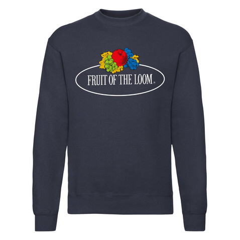 Fruit of the Loom Vintage Sweat Set In Large Logo Print, Deep Navy, 2XL bedrucken, Art.-Nr. 208012027