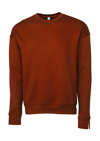 Bella Unisex Drop Shoulder Fleece, Brick, XL bedrucken, Art.-Nr. 208064076