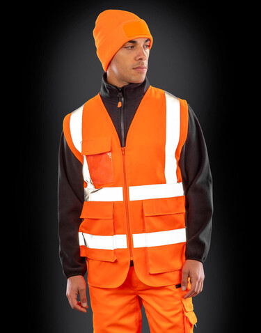 Result Heavy Duty Polycotton Security Vest, Black, 3XL bedrucken, Art.-Nr. 208331018
