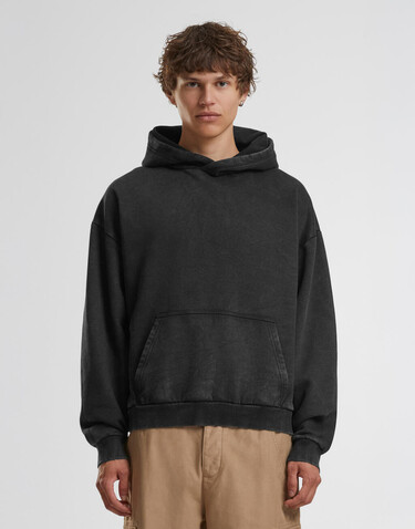 Build Your Brand Vintage Heavy Hoody, Black, 2XL bedrucken, Art.-Nr. 208391015