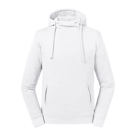 Russell Europe Pure Organic High Collar Hooded Sweat, White, S bedrucken, Art.-Nr. 209000003