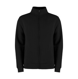 Kustom Kit Regular Fit Zipped Sweatshirt, Black, XS bedrucken, Art.-Nr. 209111012