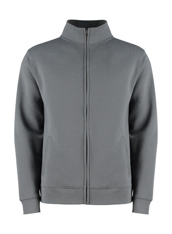 Kustom Kit Regular Fit Zipped Sweatshirt, Dark Grey Marl, XL bedrucken, Art.-Nr. 209111176