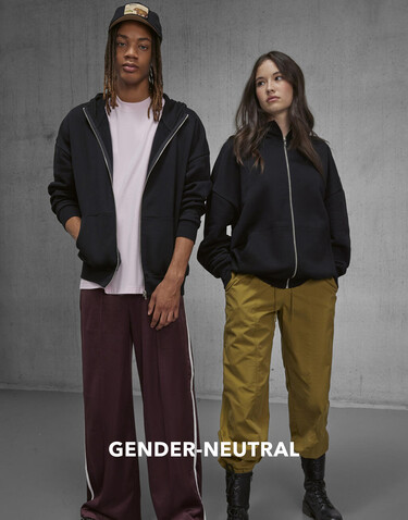 B &amp; C Influence Zip Hood, Black, XS bedrucken, Art.-Nr. 209421011