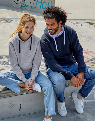 SG Originals Contrast Hooded Sweat Men, Dark Black/Grey, S bedrucken, Art.-Nr. 209521521