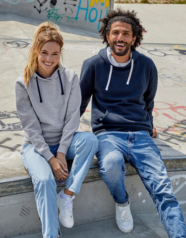 SG Originals Contrast Hooded Sweat Men, Dark Black/Grey, S bedrucken, Art.-Nr. 209521521