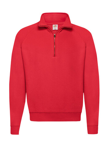 Fruit of the Loom Classic Zip Neck Sweat, Heather Grey, XL bedrucken, Art.-Nr. 210011236
