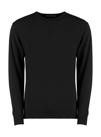 Kustom Kit Regular Fit Arundel Crew Neck Sweater, Black, 3XL bedrucken, Art.-Nr. 210111018