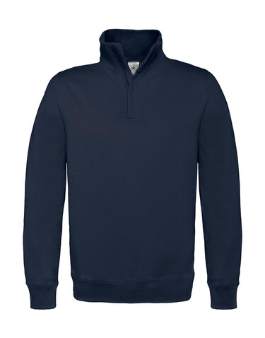 B &amp; C ID.004 Cotton Rich 1/4 Zip Sweat, Navy, XL bedrucken, Art.-Nr. 210422006