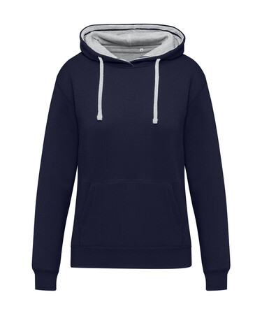 SG Originals Contrast Hooded Sweat Women, Navy/Light Oxford, 3XL bedrucken, Art.-Nr. 210522668