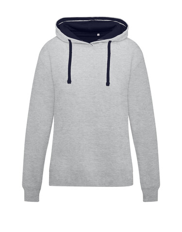 SG Originals Contrast Hooded Sweat Women, Light Oxford/Navy, 3XL bedrucken, Art.-Nr. 210527698