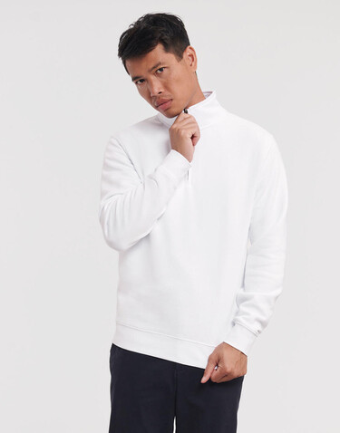 Russell Europe Authentic 1/4 Zip Sweat, Burgundy, XL bedrucken, Art.-Nr. 211004486