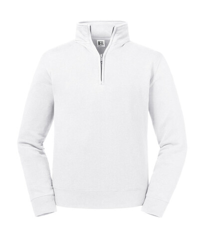 Russell Europe Authentic 1/4 Zip Sweat, White, 2XL bedrucken, Art.-Nr. 211000007